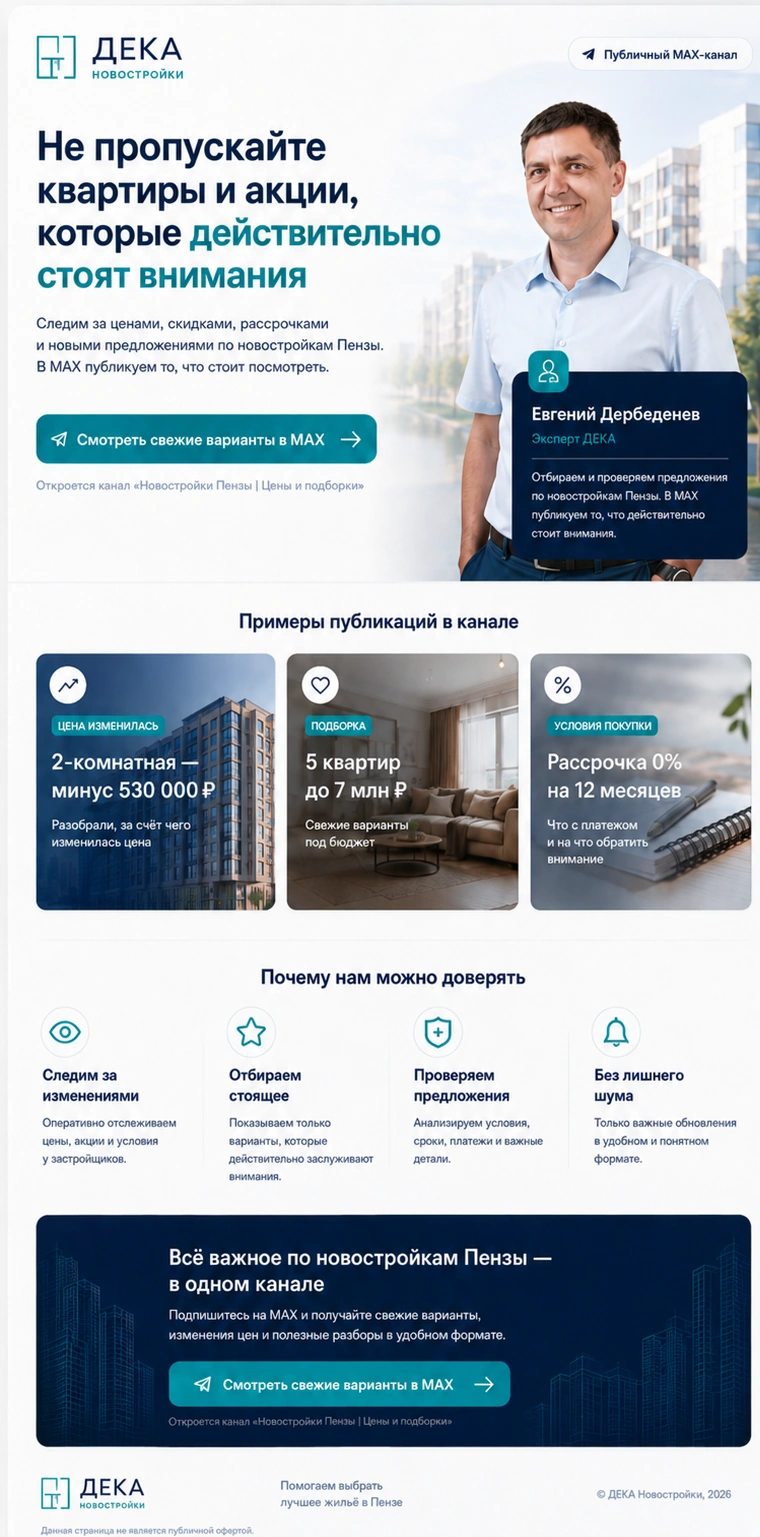 ДЕКА Новостройки — свежие варианты и подборки в MAX